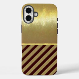 16 Plus Funda de diseño iPhone dorado