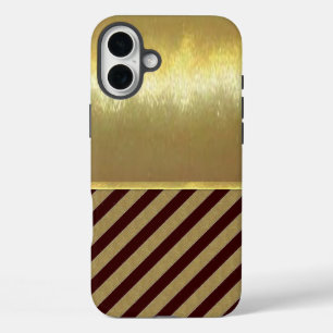 16 Plus Funda de diseño iPhone dorado