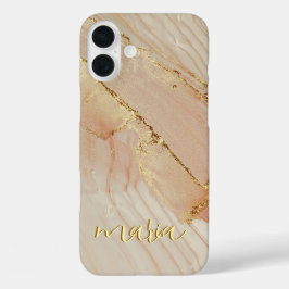 16 Plus Funda monograma chic tinta alcohol para iPhone Mat
