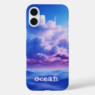 16 Plus Funda Monogramado del Océano Azul - iPhone mate