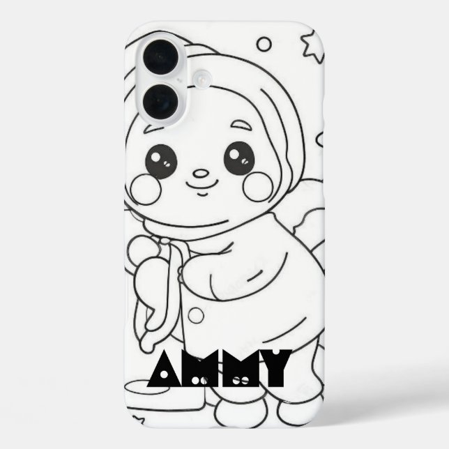 16 Plus Funda Monogramado personalizado - iPhone mate (Reverso )