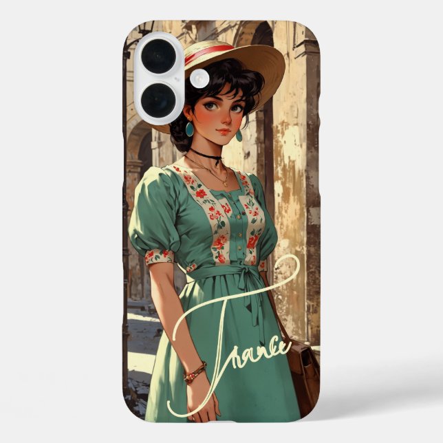 16 Plus Funda Monogramado Vintage - iPhone mate (Reverso )