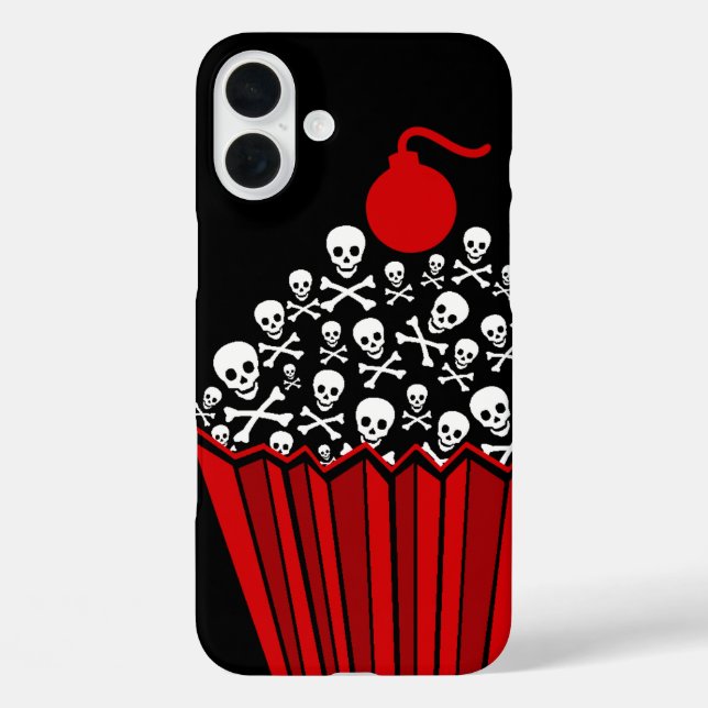 16 Plus Funda para iPhone Case-Mate de Cupcake de Cráneo (Reverso )