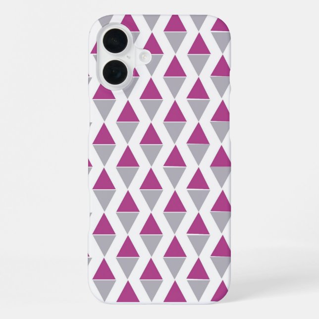 16 Plus Funda para iPhone con patrón de triángulo geométri (Reverso )