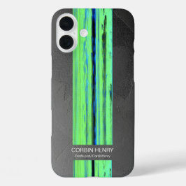 16 Plus Funda para iPhone con textura abstracta de nombre
