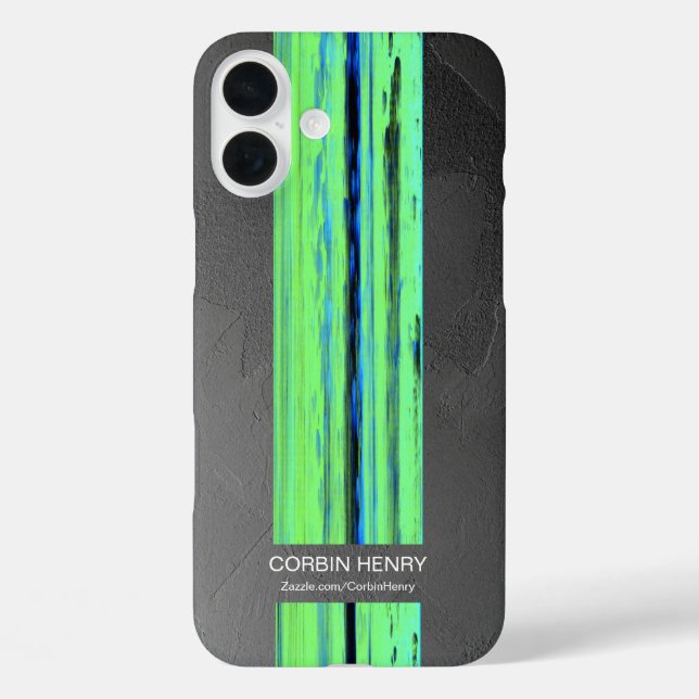 16 Plus Funda para iPhone con textura abstracta de nombre  (Reverso )