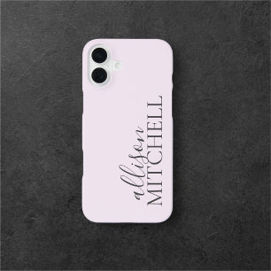 16 Plus Funda para iPhone de caligrafía minimalista