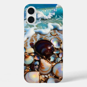 16 Plus Funda para iPhone de Playa Seashell Diseño Costero