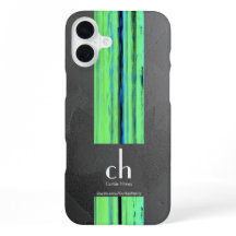 Funda para iPhone de textura abstracta con monogra