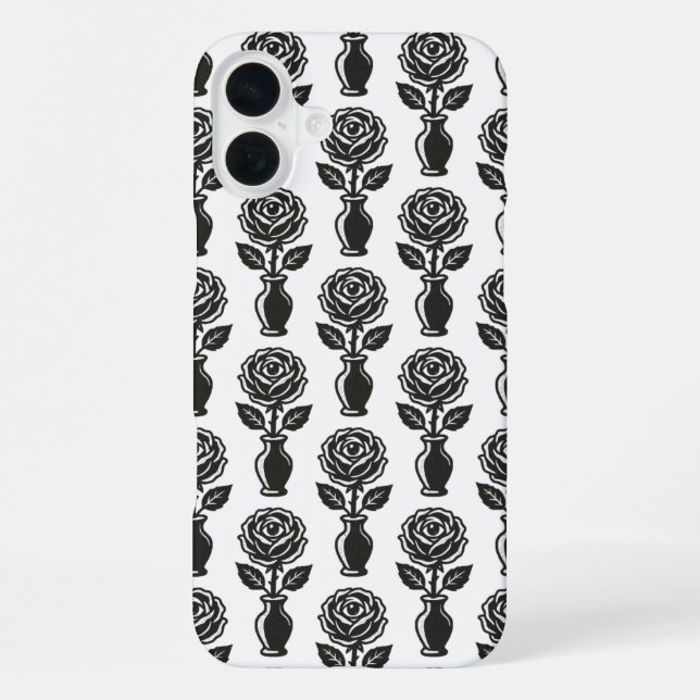 16 Plus Funda para iPhone / iPad de ojos de rosas (Reverso )