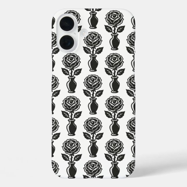 16 Plus Funda para iPhone / iPad de ojos de rosas (Reverso )