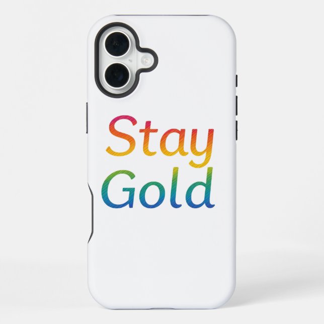 16 Plus Funda para iPhone Stay Gold (Reverso )