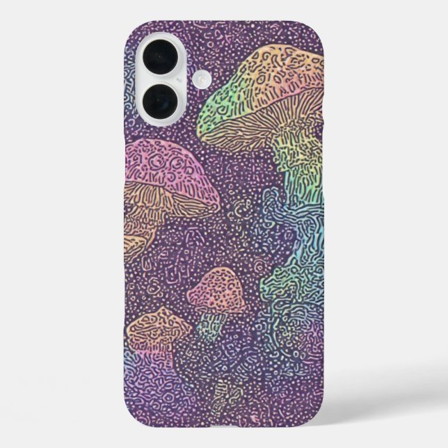 16 Plus Galaxia de hongos psicodélicos - Funda de IPhone 1 (Reverso )