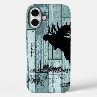 16 Plus Vintage Moose and Wolf Wildlife iphone 5 Funda