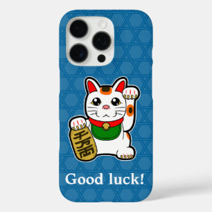 16 Pro Estuche para iPhone para Funda Gato Afortunado Jap