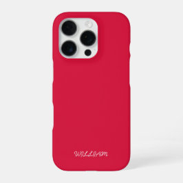 16 Pro Funda para iPhone Carmesí Personalizada con Person