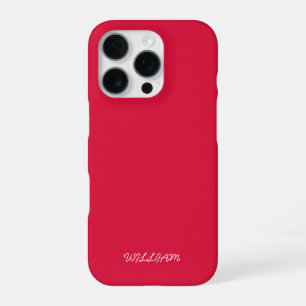 16 Pro Funda para iPhone Carmesí Personalizada con Person