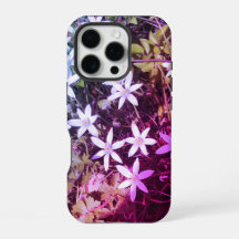 Funda para iPhone con flor de estrella blanca