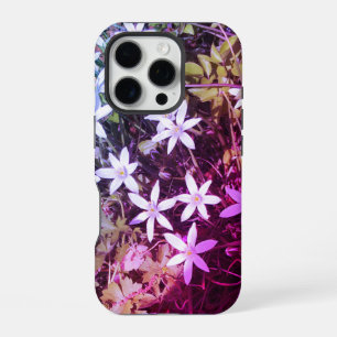 16 Pro Funda para iPhone con flor de estrella blanca