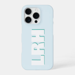 16 Pro Funda para iPhone con monograma de estilo limpio g