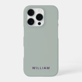 16 Pro Funda para iPhone de color ceniza personalizada co