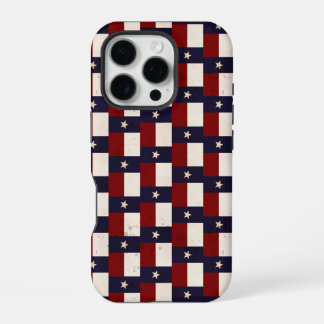 16 Pro Funda para iPhone de la bandera rústica de Texas