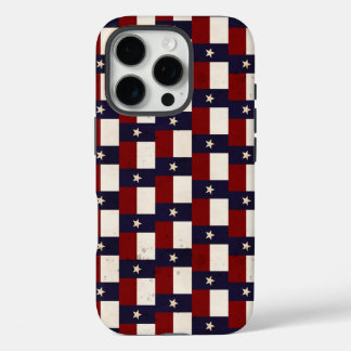 16 Pro Funda para iPhone de la bandera rústica de Texas
