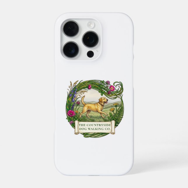 16 Pro Funda para iPhone de Labrador paseando (Reverso)