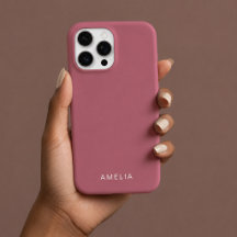 Funda para iPhone de oro rosa con nombre personali