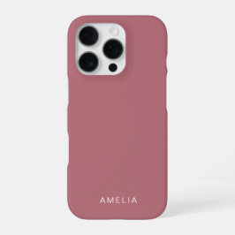 16 Pro Funda para iPhone de oro rosa con nombre personali
