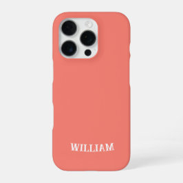 16 Pro Funda para iPhone de salmón personalizada con pers
