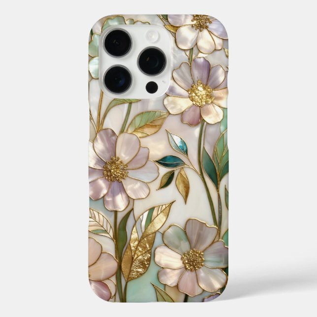 16 Pro Funda para iPhone de vidrio pintado elegante Flujo (Reverso )