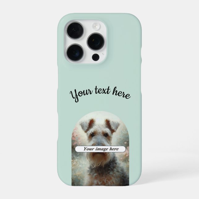 16 Pro Funda para iPhone delgada con foto y texto persona (Reverso)
