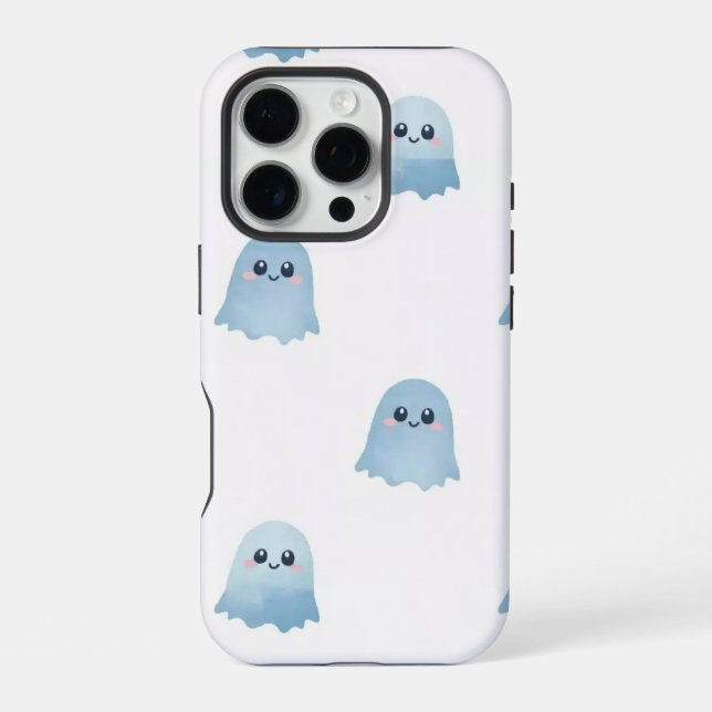 16 Pro Funda para iPhone Fantasma Boo Acuarela Pastel (Reverso )