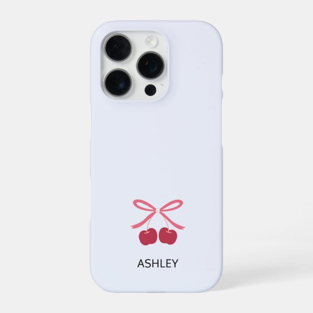 16 Pro Funda para iPhone | Lazo de Cereza Dulce Cubierta  (Reverso)