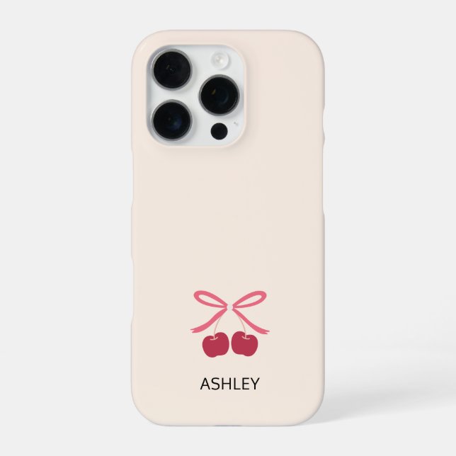 16 Pro Funda para iPhone | Lazo de Cereza Dulce Cubierta  (Reverso)