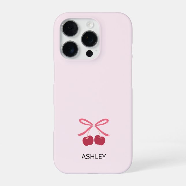 16 Pro Funda para iPhone | Lazo de Cereza Dulce Cubierta  (Reverso)
