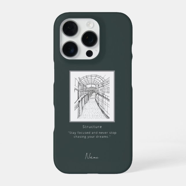 16 Pro Funda para iPhone Leeds Tone Sketch  (Reverso)