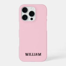 Funda para iPhone rosa pastel personalizada con no