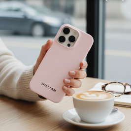 16 Pro Funda para iPhone rosa pastel personalizada con te