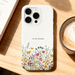 16 Pro Funda personalizada de acuarela floral para iPhone