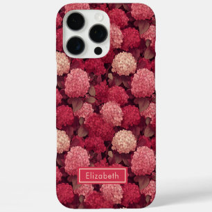 16 Pro Max Elegante funda para Iphone con nombre de hortensia