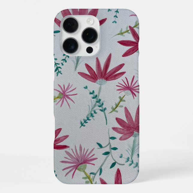 16 Pro Max Funda botánica de flores para iPhone (Reverso )