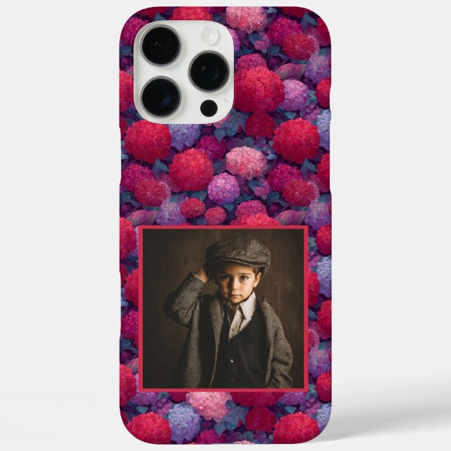 16 Pro Max Funda de iPhone con foto personalizada de hortensi (Reverso )