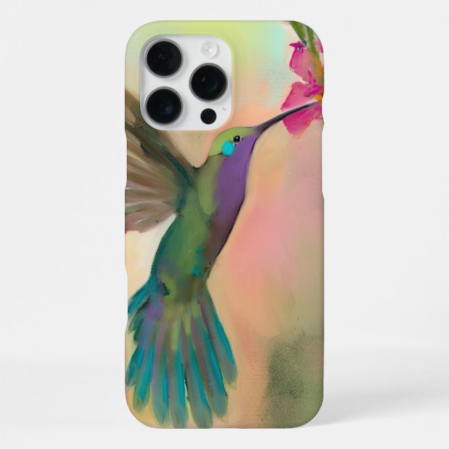 16 Pro Max Funda para iPhone Beautiful Hummingbird (Reverso )