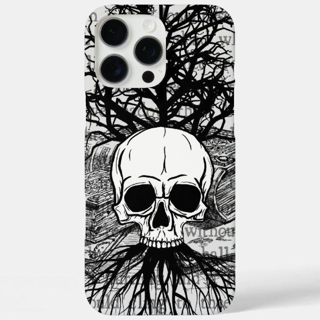 16 Pro Max Funda para iPhone Case-Mate Calavera y Libros (Reverso )
