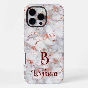16 Pro Max Funda para iPhone Case-Mate Monogram Marble Rose G
