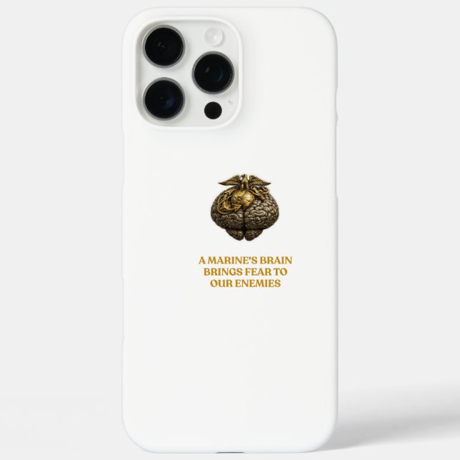 16 Pro Max Funda para iPhone Cerebro de Marino – Diseño Milit (Reverso )