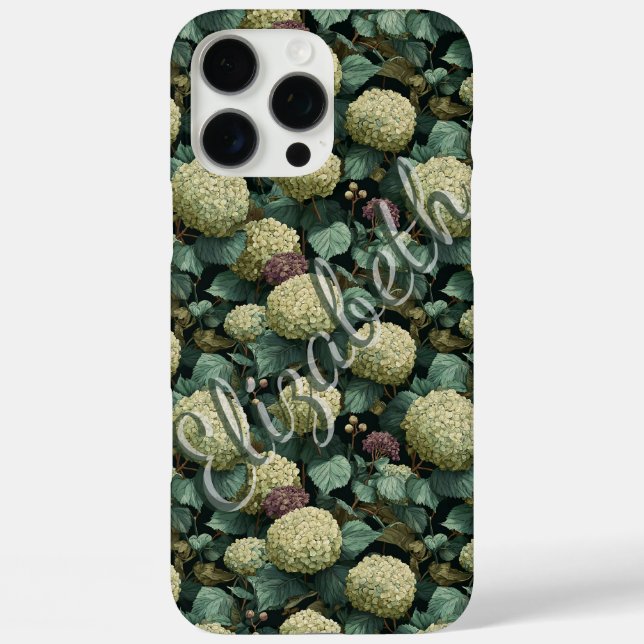 16 Pro Max Funda para Iphone Classy Name Hydrangea Regalo par (Reverso )