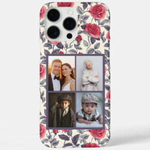 16 Pro Max Funda para iPhone con collage de fotos de rosa par